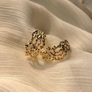 New Abstract Earrings Gold Earrings 14K Gold Studs Abstract Jewelry